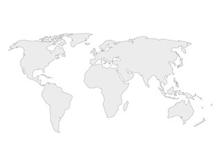 Fototapeta na wymiar World map outline