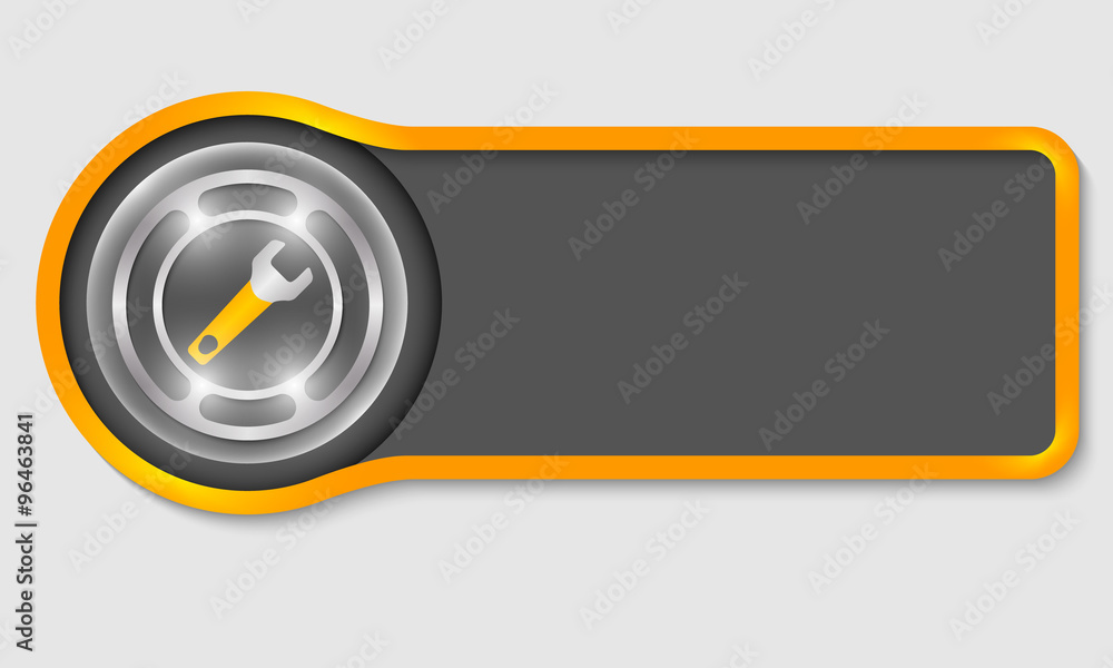 Poster abstract button for your white text and spanner