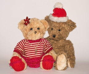 Teddy bear like Santa Claus