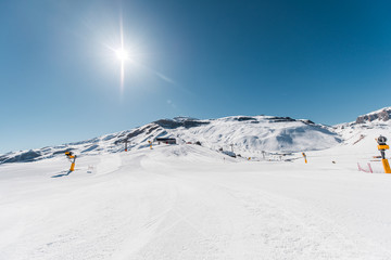 Winter mountains in Gusar region of Azerbaijan