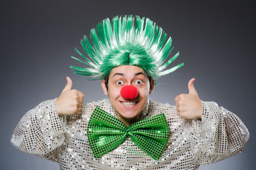 Funny man with mohawk hairstyle