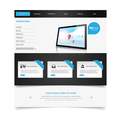 Business Modern Website Template Vector Illustration

