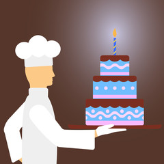 Cook with cake