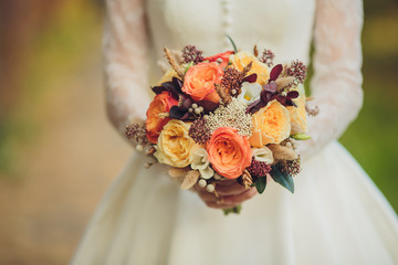 Bridal bouquet in hands