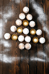 Little Tarts carefully arranged in the shape of Christmas trees