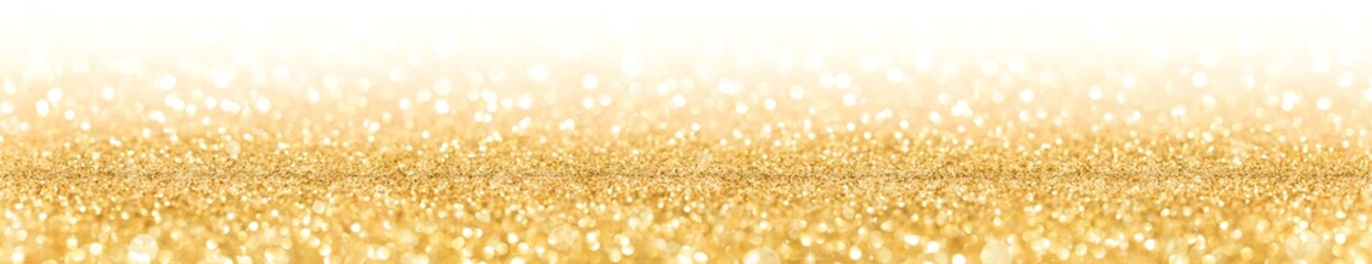 Golden Glitter With Sparkle Of Lights And Stars
