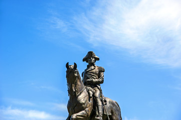 George Washington Statue In the Boston Public garden.
