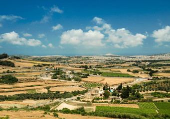 Fototapeta na wymiar country scenery of Mdina