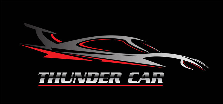 car. thunder car. car illustration