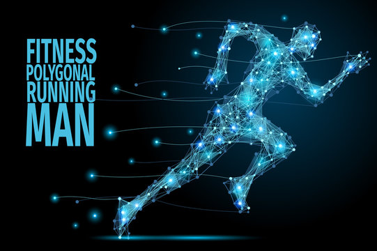 Running man polygonal