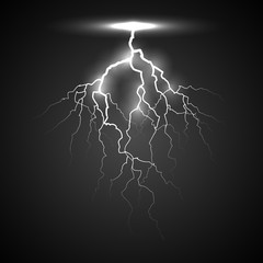 white lightning on a black background