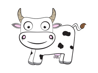 cartoon flat cow