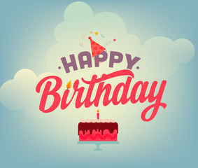 Happy Birthday typographical card