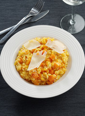 Pumpkin risotto with Parmesan cheese