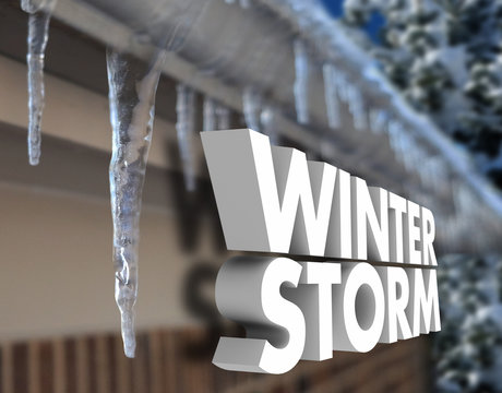 Winter Storm Icicles Snow Weather Warning Freezing Temperature