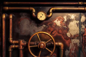 Cercles muraux Rétro arrière-plan vintage steampunk