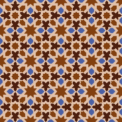 Seamless background image of star shape geometry pattern.
