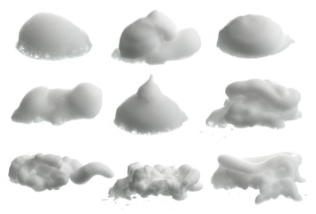 Shave foam (cream)  isolated on white - obrazy, fototapety, plakaty