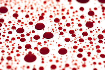 Halloween concept ,blood drops on a white background