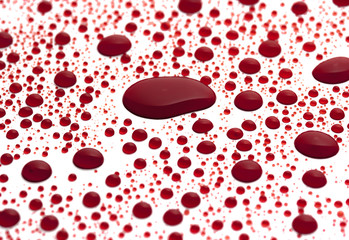Halloween concept ,blood drops on a white background