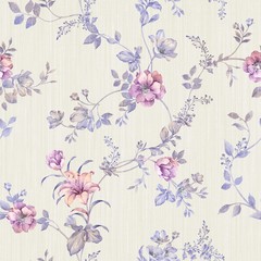 flowers seamless pattern - For easy making seamless pattern use it for filling any contours