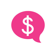 Fototapeta premium Speech Bubble with symbol dollar