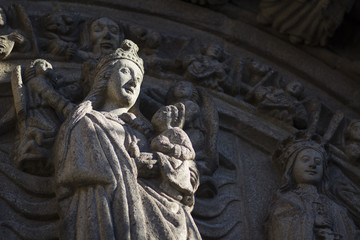 Fototapeta na wymiar Arquitectura religiosa de Santiago de Compostela