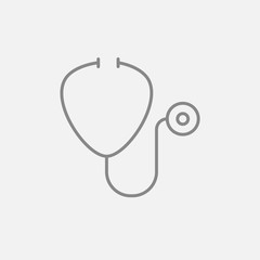 Stethoscope line icon.