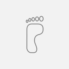 Footprint line icon.