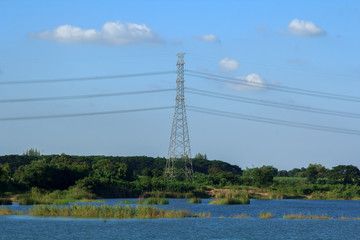 Electric poles.