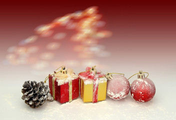 Fototapeta na wymiar background with Christmas decoration