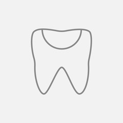 Tooth decay line icon.