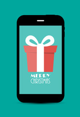 Abstract Christmas and New Year Mobile Phone Background. Vector 