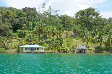 Oceanfront property with house in Central America