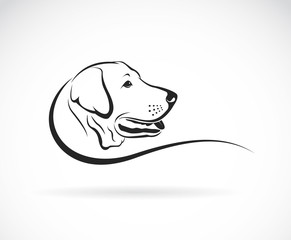 Vector image of an dog labrador head on white background - obrazy, fototapety, plakaty