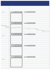 Storyboard before shooting film