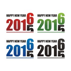 Greeting Card Happy New Year 2016 Design Illustration