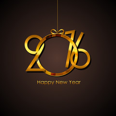New Year 2016 Background. Vector Illustration