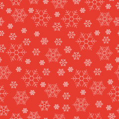 Winter holiday seamless patterns with white snowflakes