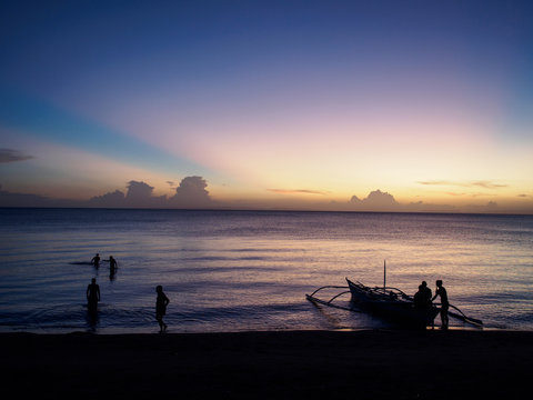 Sunset in the Donsol , Philippines