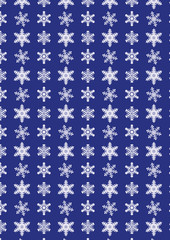 Snowflake blue pattern