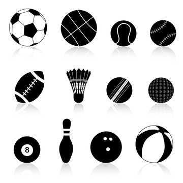 Sport ball silhouette
