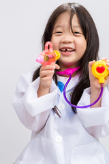 Little Girl Playing Doctor Background / Little Girl Playing Doctor