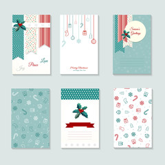 Fototapeta na wymiar Christmas card template set