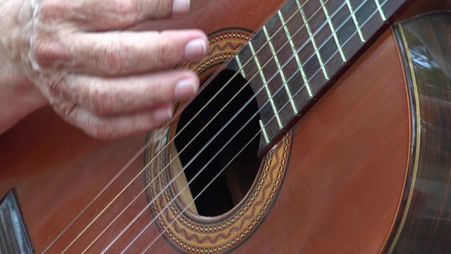 Playing Acoustic Guitar