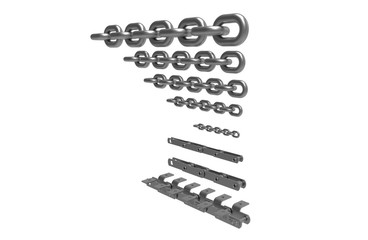 металлическая цепь на белом фоне