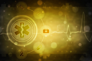 Emergency ambulance medicine symbol