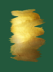 Gold watercolor texture paint stain abstract illustration. Shining brush stroke for you amazing...