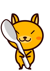 スプーンを持った動物シリーズ