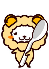 スプーンを持った動物シリーズ